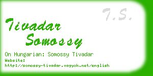 tivadar somossy business card